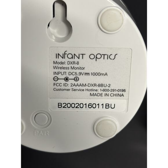 2 Infant Optics DXR-8 Replacement Wireless CAMERA ONLY White W/ AC Power Adapter - Picture 6 of 8